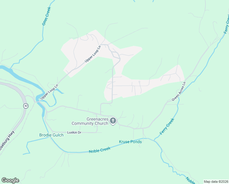 map of restaurants, bars, coffee shops, grocery stores, and more near 93737 Upper Loop Lane in Coos Bay