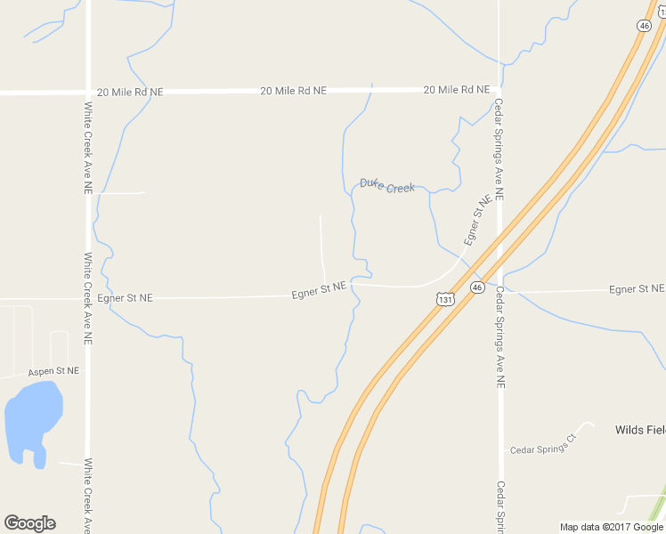 map of restaurants, bars, coffee shops, grocery stores, and more near 4495 Egner Street Northeast in Cedar Springs