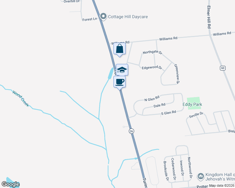 map of restaurants, bars, coffee shops, grocery stores, and more near 8171 Turin Road in Rome