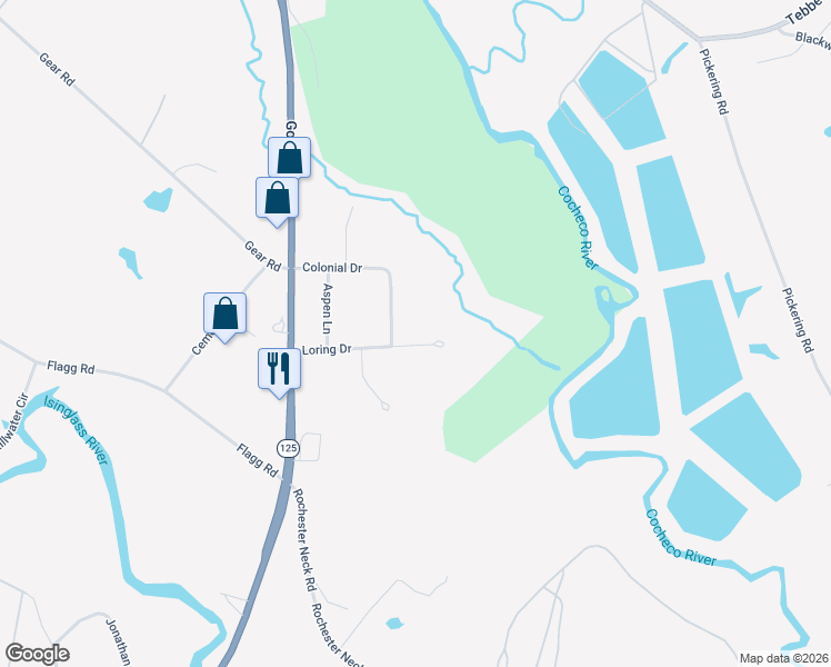 map of restaurants, bars, coffee shops, grocery stores, and more near 12 Loring Drive in Rochester