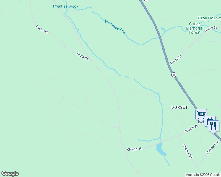 map of restaurants, bars, coffee shops, grocery stores, and more near 3575 Dorset West Road in Dorset