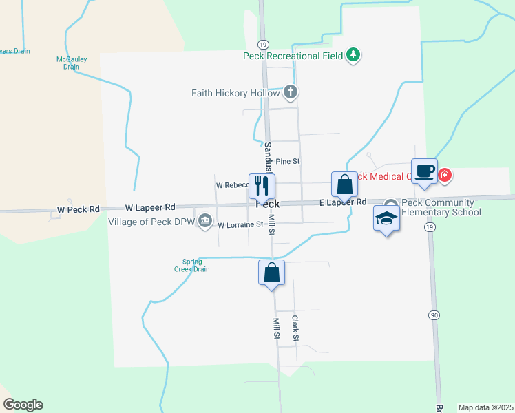 19 West Lapeer Road, Peck MI Walk Score