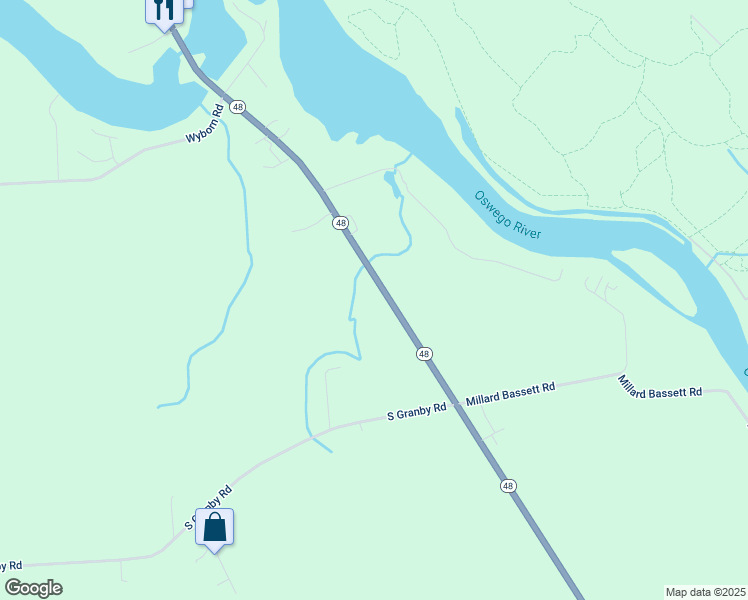 map of restaurants, bars, coffee shops, grocery stores, and more near 455 New York 48 in Fulton