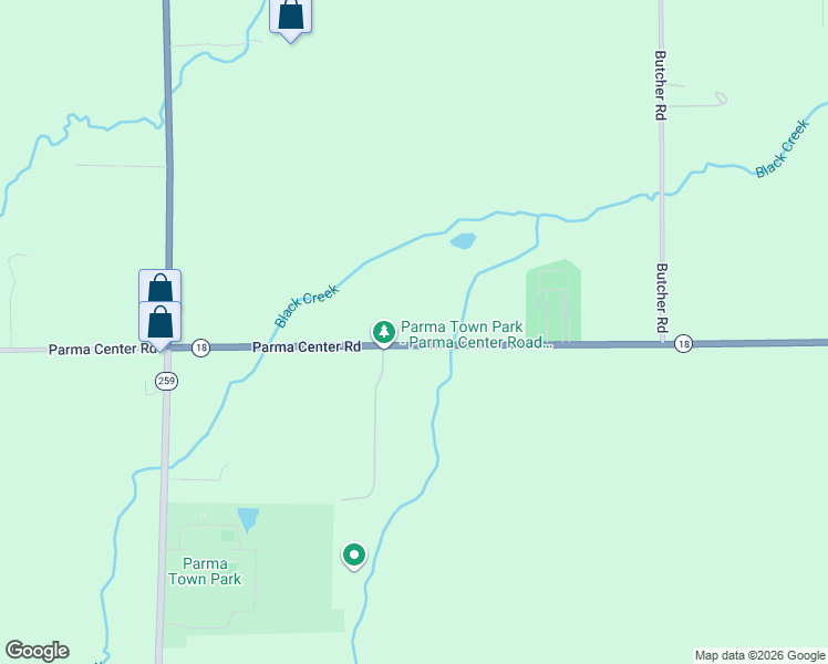 map of restaurants, bars, coffee shops, grocery stores, and more near 320 Parma Center Road in Hilton