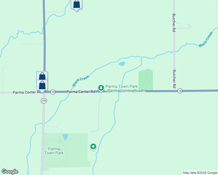 map of restaurants, bars, coffee shops, grocery stores, and more near 320 Parma Center Road in Hilton