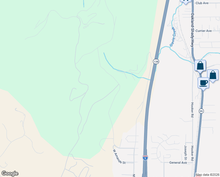 map of restaurants, bars, coffee shops, grocery stores, and more near 775 West Amanda Street in Roseburg