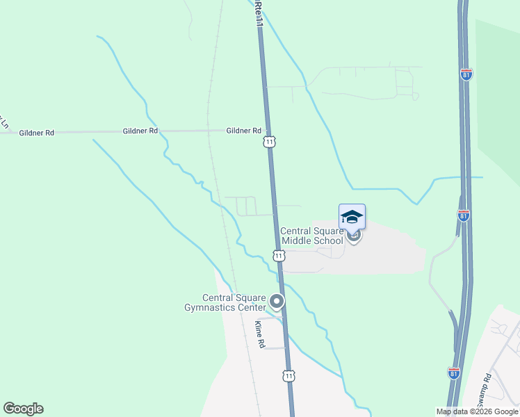 map of restaurants, bars, coffee shops, grocery stores, and more near 1186 U.S. 11 in Central Square