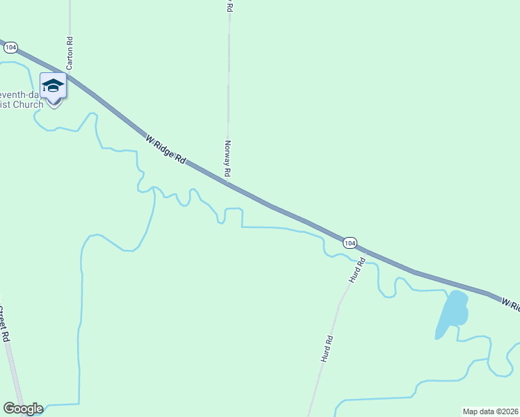 map of restaurants, bars, coffee shops, grocery stores, and more near 17056 West Ridge Road in Holley
