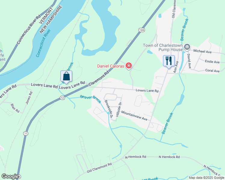 map of restaurants, bars, coffee shops, grocery stores, and more near 3 Morways Park in Charlestown