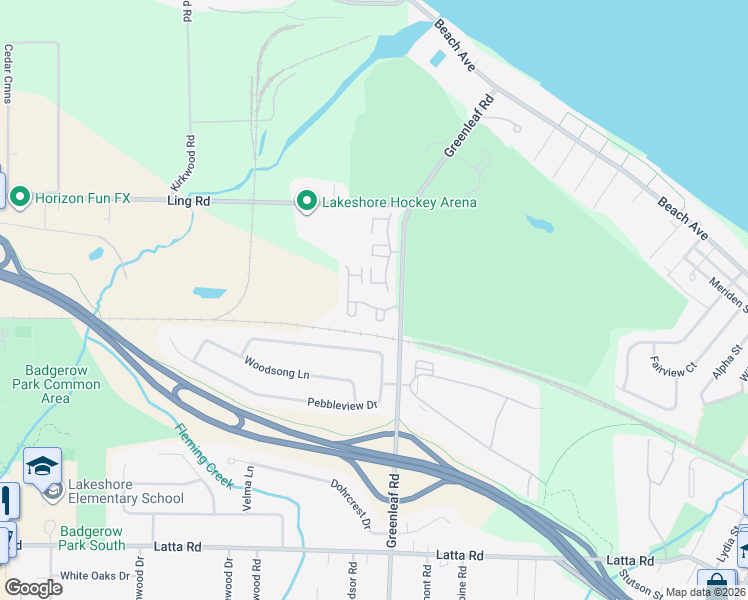 map of restaurants, bars, coffee shops, grocery stores, and more near 20 Glenn Abbey Circle in Rochester