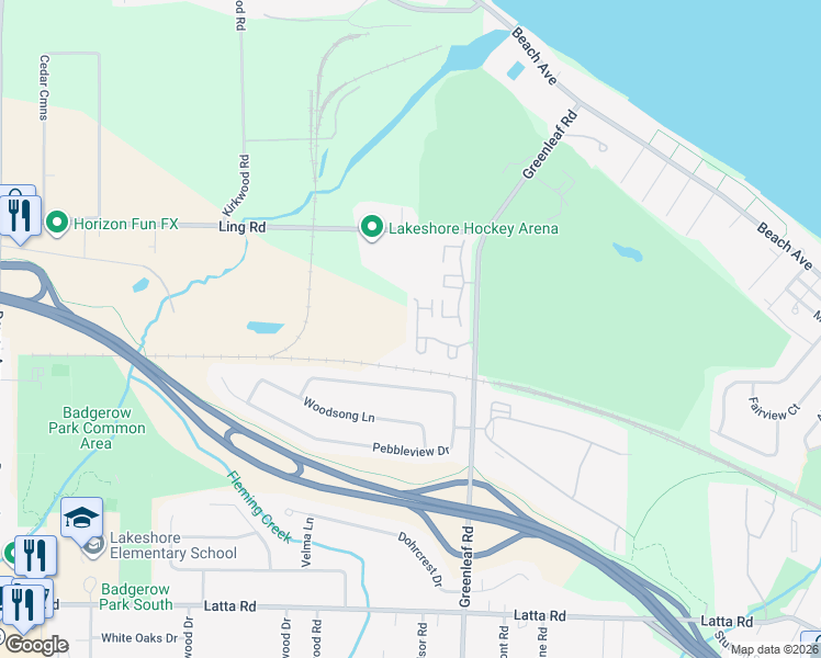 map of restaurants, bars, coffee shops, grocery stores, and more near 42 Brimley Manor in Rochester
