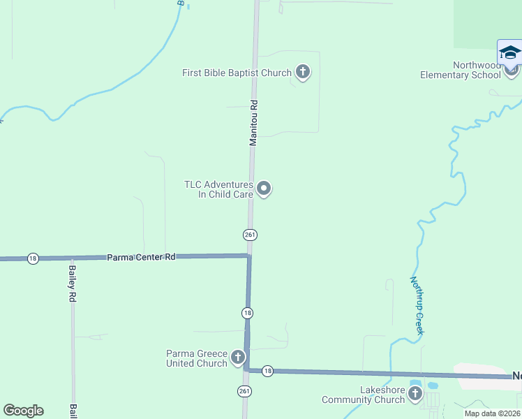 map of restaurants, bars, coffee shops, grocery stores, and more near 1100 Manitou Road in Hilton