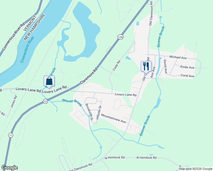 map of restaurants, bars, coffee shops, grocery stores, and more near 264 Ceda Road in Charlestown