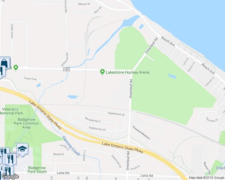 map of restaurants, bars, coffee shops, grocery stores, and more near 42 Brimley Manor in Rochester