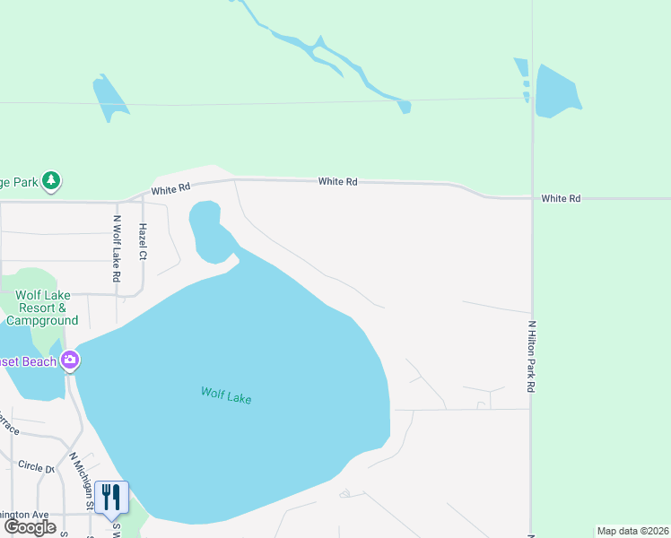 map of restaurants, bars, coffee shops, grocery stores, and more near 444 Grover Road in Muskegon