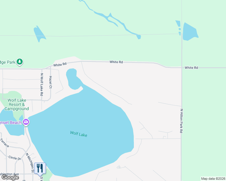 map of restaurants, bars, coffee shops, grocery stores, and more near 444 Grover Road in Muskegon