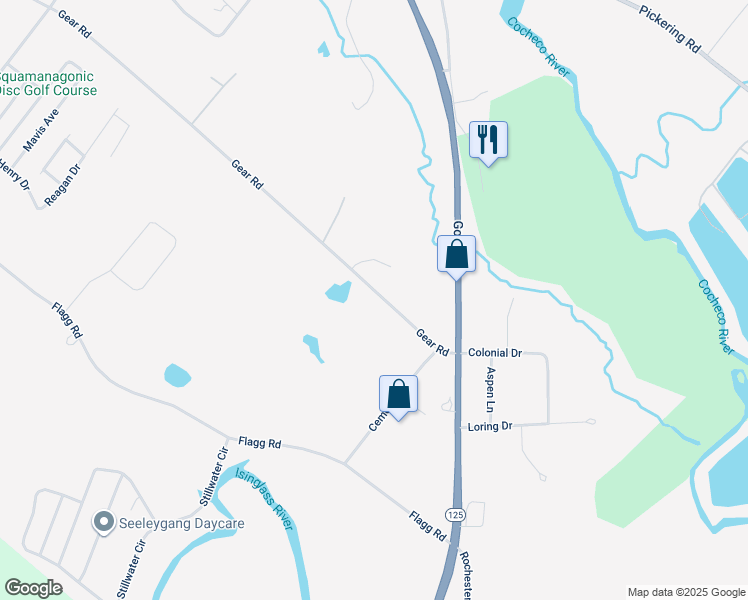 map of restaurants, bars, coffee shops, grocery stores, and more near 18 Gear Road in Rochester