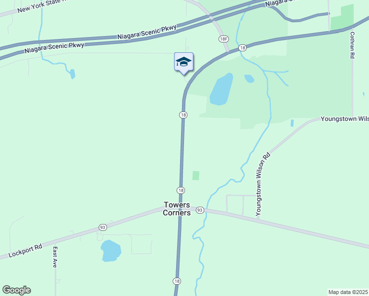map of restaurants, bars, coffee shops, grocery stores, and more near 3186 Creek Road in Youngstown