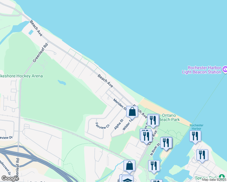 map of restaurants, bars, coffee shops, grocery stores, and more near 99 Braddock Street in Rochester