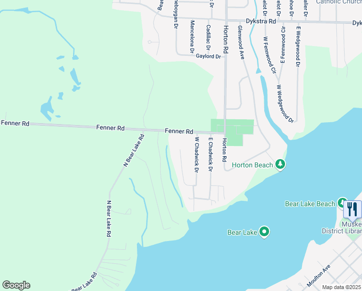 map of restaurants, bars, coffee shops, grocery stores, and more near 550 Westwind Drive in Muskegon
