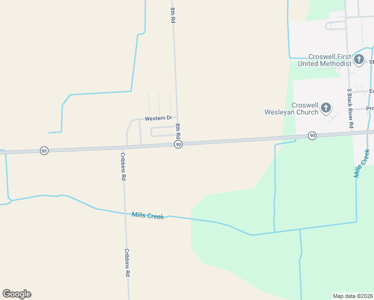 map of restaurants, bars, coffee shops, grocery stores, and more near 4226 Peck Road in Croswell