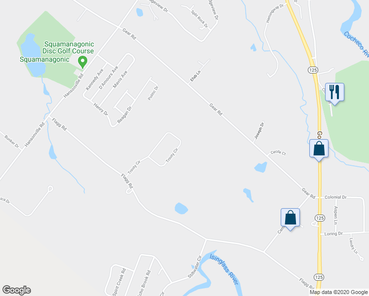 map of restaurants, bars, coffee shops, grocery stores, and more near 80 Trinity Circle in Rochester