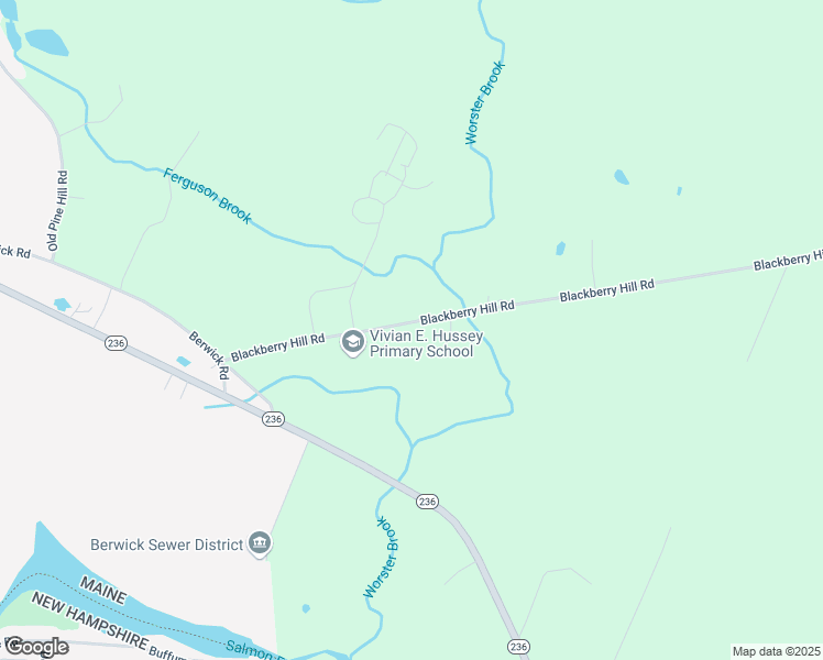 map of restaurants, bars, coffee shops, grocery stores, and more near 44 Blackberry Hill Road in Berwick