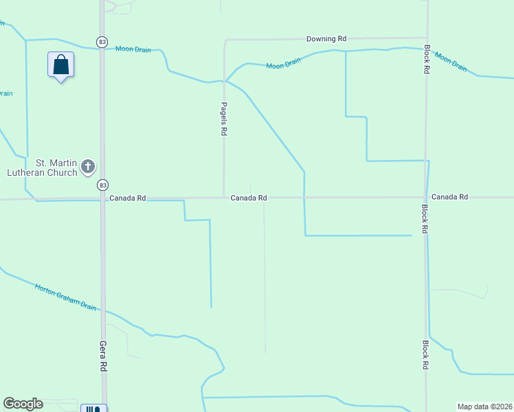 map of restaurants, bars, coffee shops, grocery stores, and more near 11520 Canada Road in Birch Run