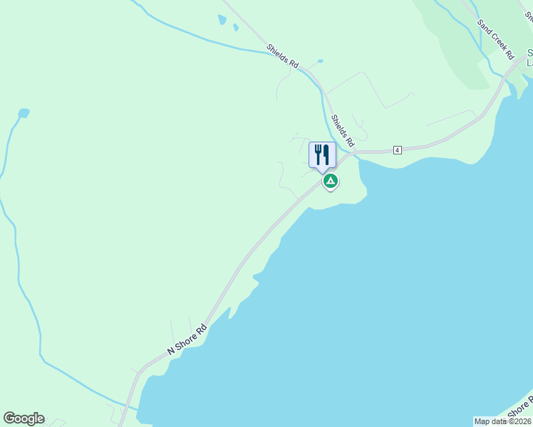 map of restaurants, bars, coffee shops, grocery stores, and more near 735 North Shore Road in Hadley