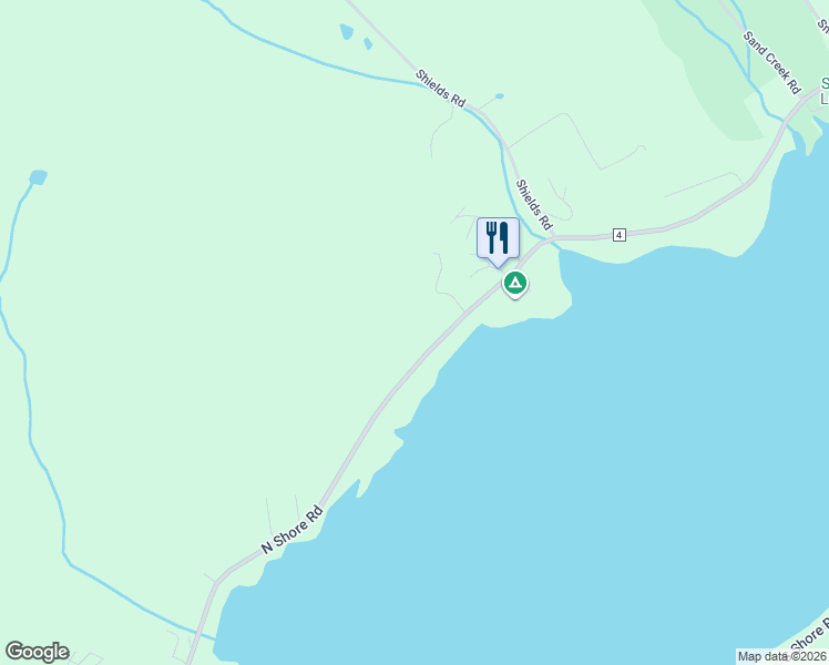 map of restaurants, bars, coffee shops, grocery stores, and more near 735 North Shore Road in Hadley