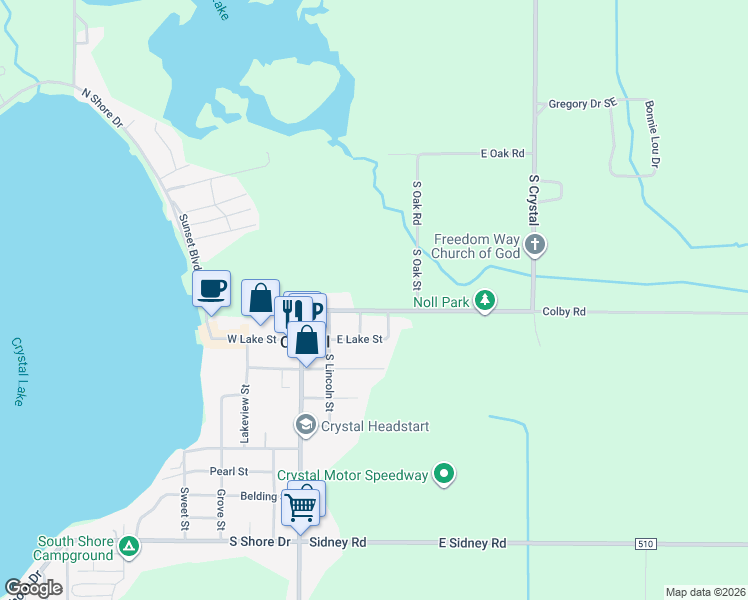 map of restaurants, bars, coffee shops, grocery stores, and more near 311 Smith Street in Crystal