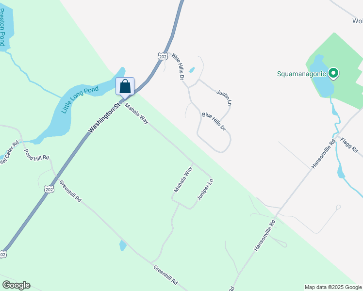 map of restaurants, bars, coffee shops, grocery stores, and more near 128 Mahala Way in Barrington