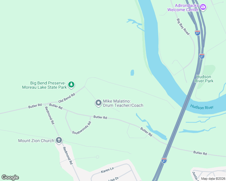 map of restaurants, bars, coffee shops, grocery stores, and more near 8 Dyke Road in Fort Edward