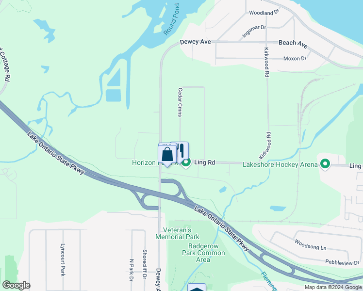 map of restaurants, bars, coffee shops, grocery stores, and more near 50 Cedar Cmns in Rochester