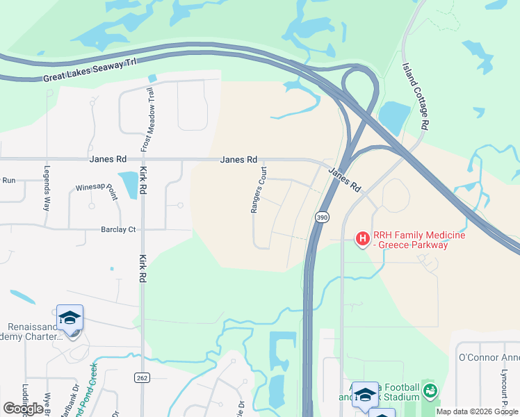 map of restaurants, bars, coffee shops, grocery stores, and more near 10 Brentford Terrace in Rochester