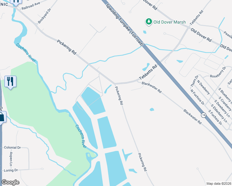 map of restaurants, bars, coffee shops, grocery stores, and more near 193 Pickering Road in Rochester