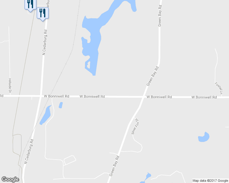 map of restaurants, bars, coffee shops, grocery stores, and more near 5610 West Bonniwell Road in Mequon
