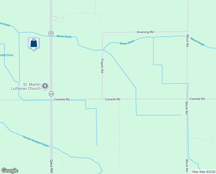 map of restaurants, bars, coffee shops, grocery stores, and more near 10920 Pagels Rd in Birch Run