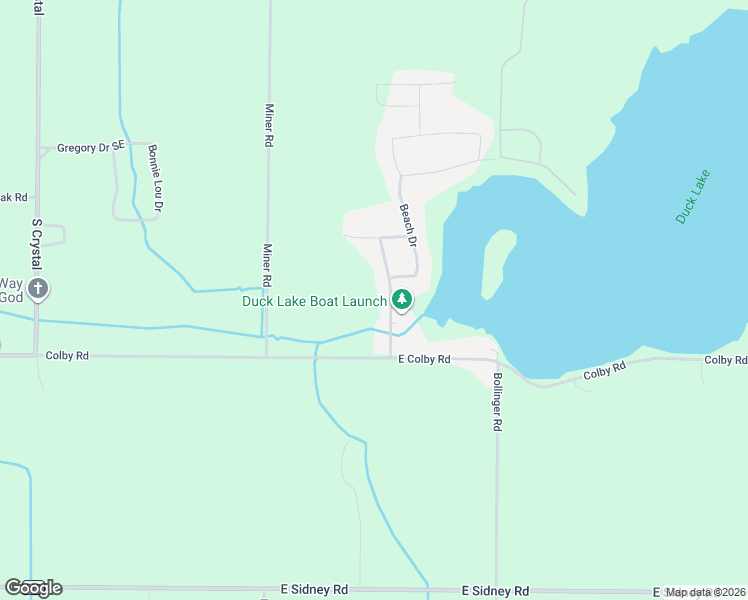 map of restaurants, bars, coffee shops, grocery stores, and more near 1900 Waterview Way in Crystal