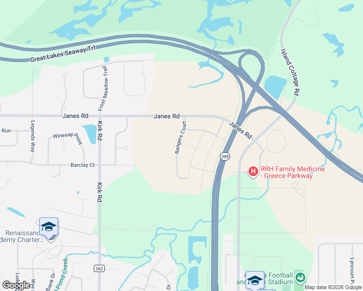 map of restaurants, bars, coffee shops, grocery stores, and more near 10 Brentford Terrace in Rochester