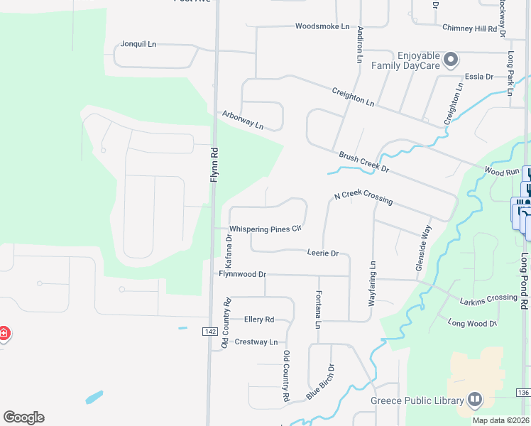 map of restaurants, bars, coffee shops, grocery stores, and more near 497 Whispering Pines Circle in Rochester