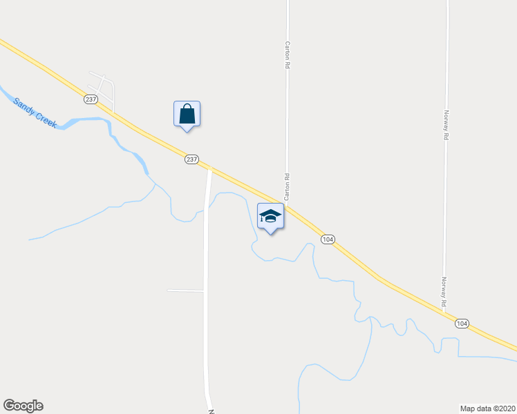 map of restaurants, bars, coffee shops, grocery stores, and more near 16836 Ridge Road in Holley