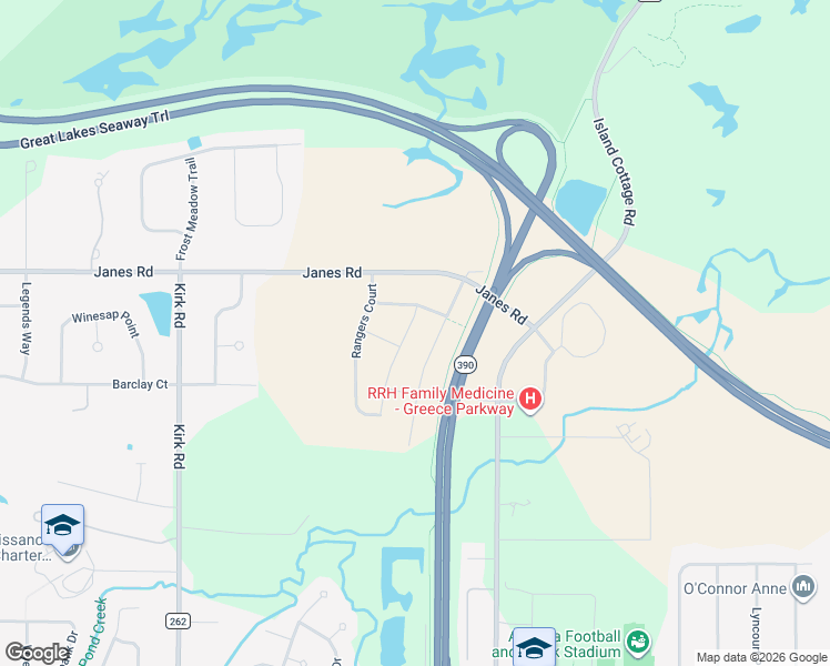 map of restaurants, bars, coffee shops, grocery stores, and more near 22 Rockdale Trail in Rochester