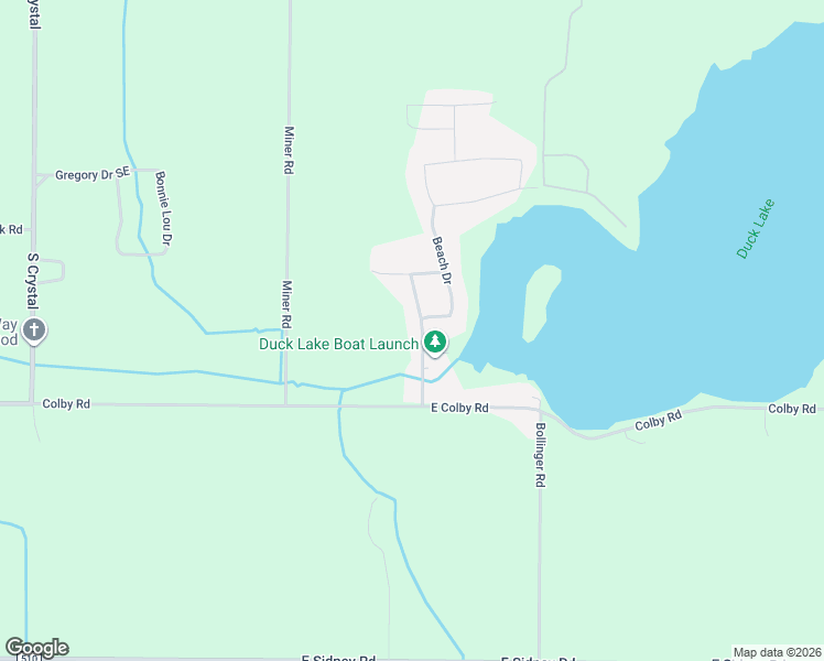 map of restaurants, bars, coffee shops, grocery stores, and more near 1900 Waterview Way in Crystal