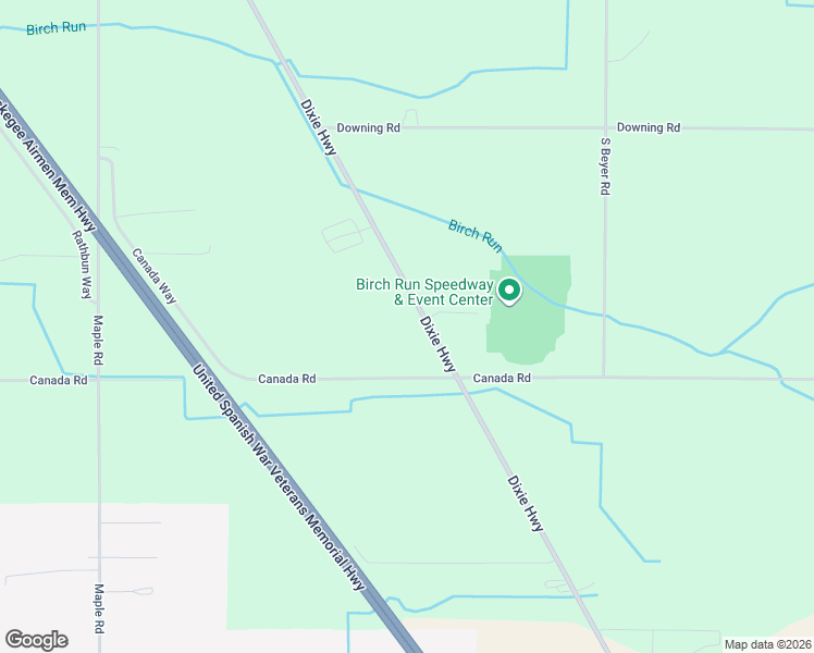 map of restaurants, bars, coffee shops, grocery stores, and more near 10884 Dixie Hwy in Birch Run