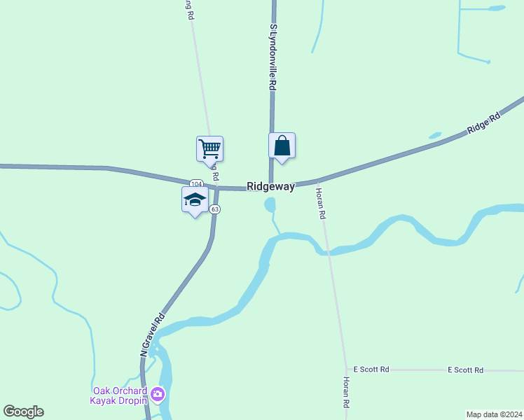 map of restaurants, bars, coffee shops, grocery stores, and more near 11328 Ridge Road in Medina