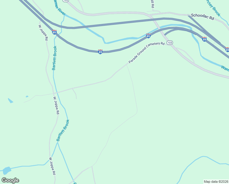 map of restaurants, bars, coffee shops, grocery stores, and more near 111 Parade Ground Cemetery Road in Warner