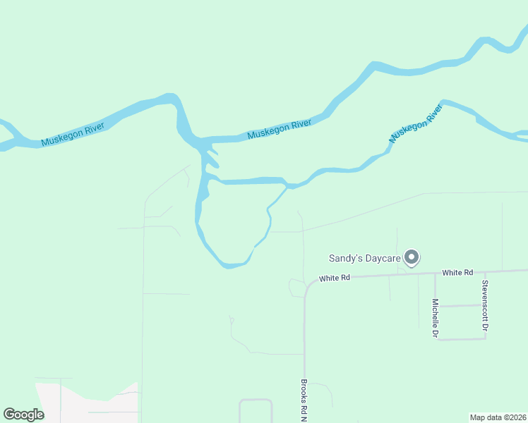 map of restaurants, bars, coffee shops, grocery stores, and more near 777 Brooks Road North in Muskegon