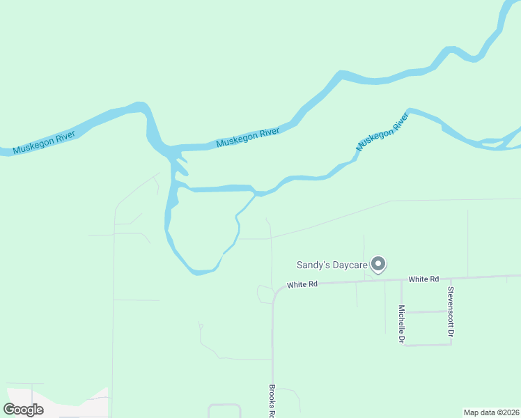 map of restaurants, bars, coffee shops, grocery stores, and more near 777 Brooks Road North in Muskegon