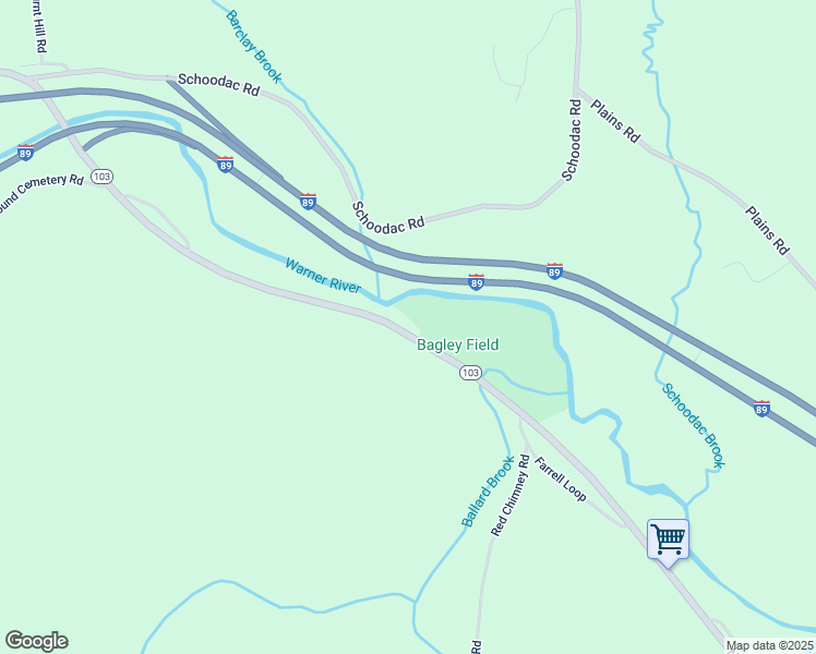 map of restaurants, bars, coffee shops, grocery stores, and more near 201 New Hampshire Route 103 in Warner